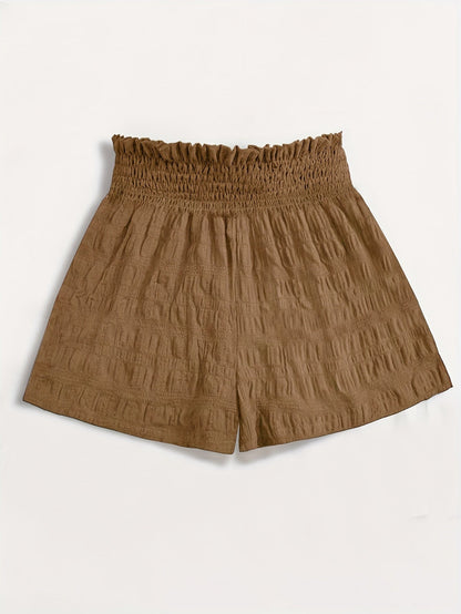 Damen Sommer-Shorts mit Paperbag-Bund und Kordelzug, Freizeit Trendshorts