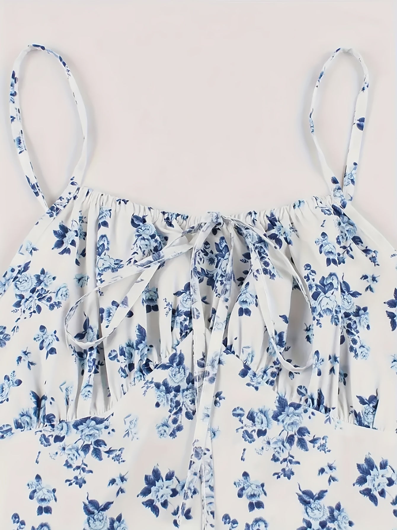 Damen Midikleid mit Blumenmuster und Bindeband – Eleganter Vintage-Stil für Alltag und besondere Anlässe