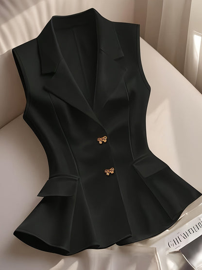 Damen Elegante Ärmellose Blazer-Weste für Business und Freizeit