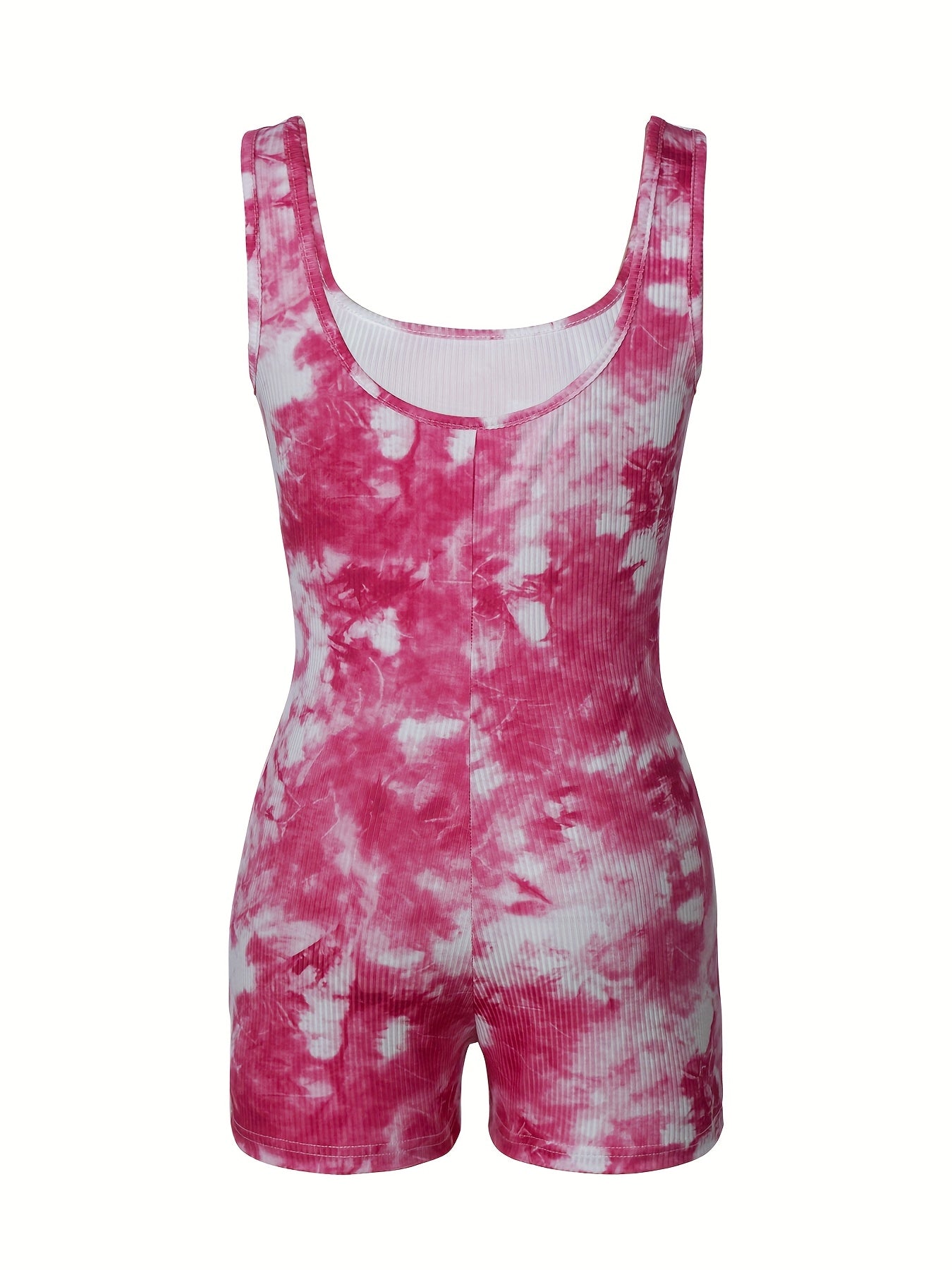 Damen Einteiler Playsuit im Trendy Tie-Dye Look – Lässiger Freizeit-Overall für Sommer & Urlaub