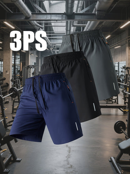 Herren Fitness Sportshorts 3er Pack – Training & Workout Shorts für das Fitnessstudio