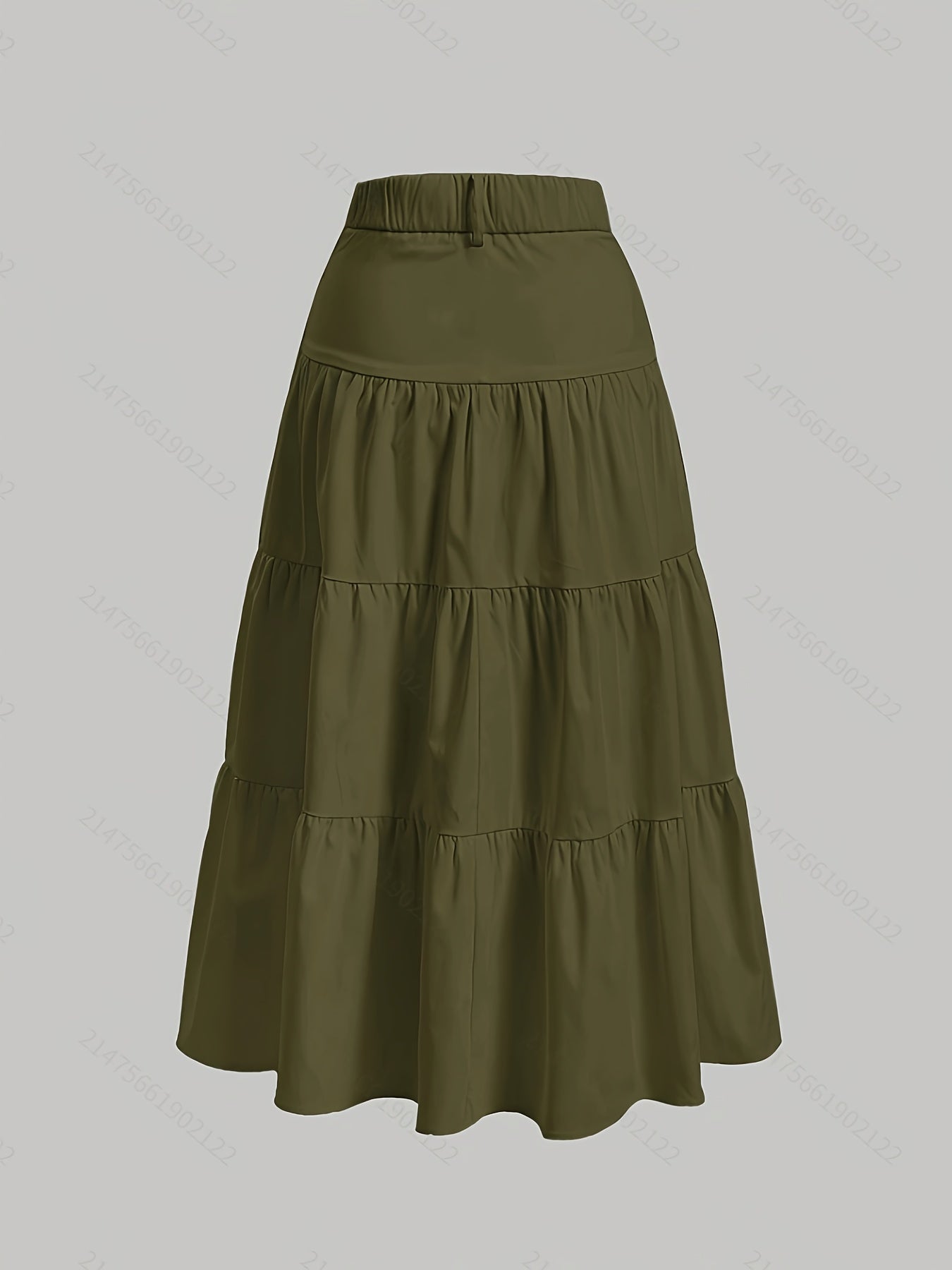 Damen Stufenrock High Waist Elegant Freizeitmode