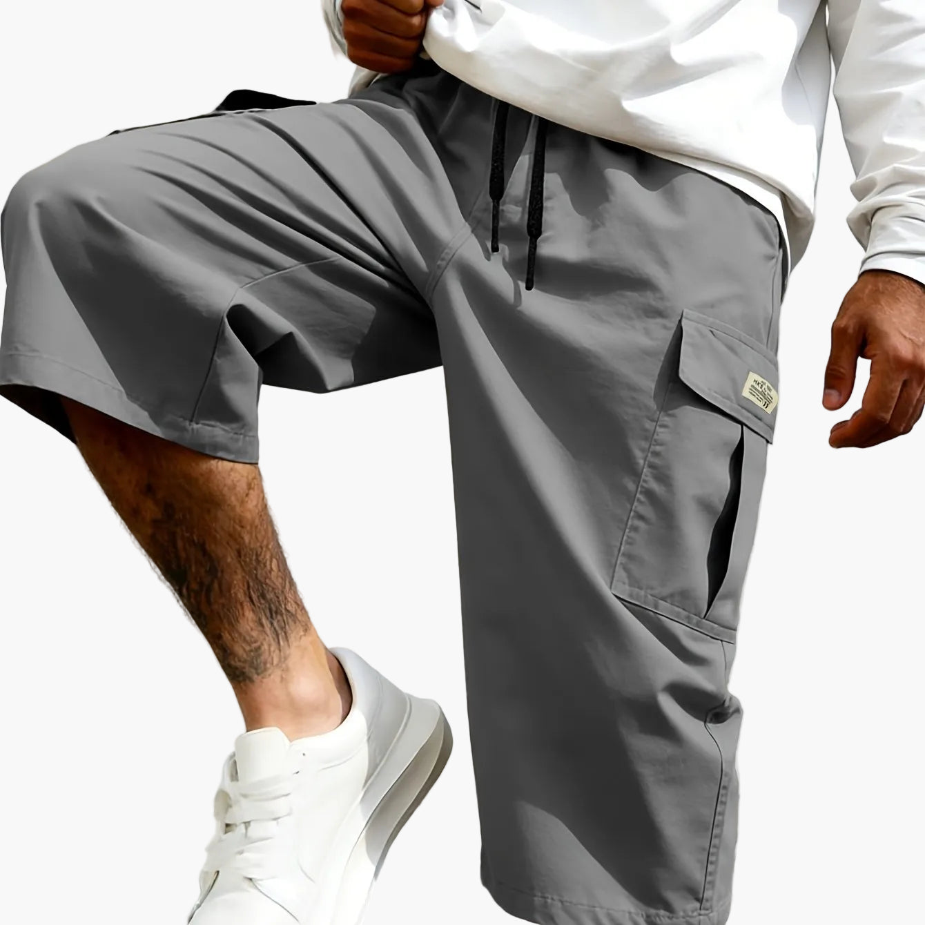 Herren Cargo-Shorts mit Taschen – Lässige Knielange Freizeithose für Alltag & Sport