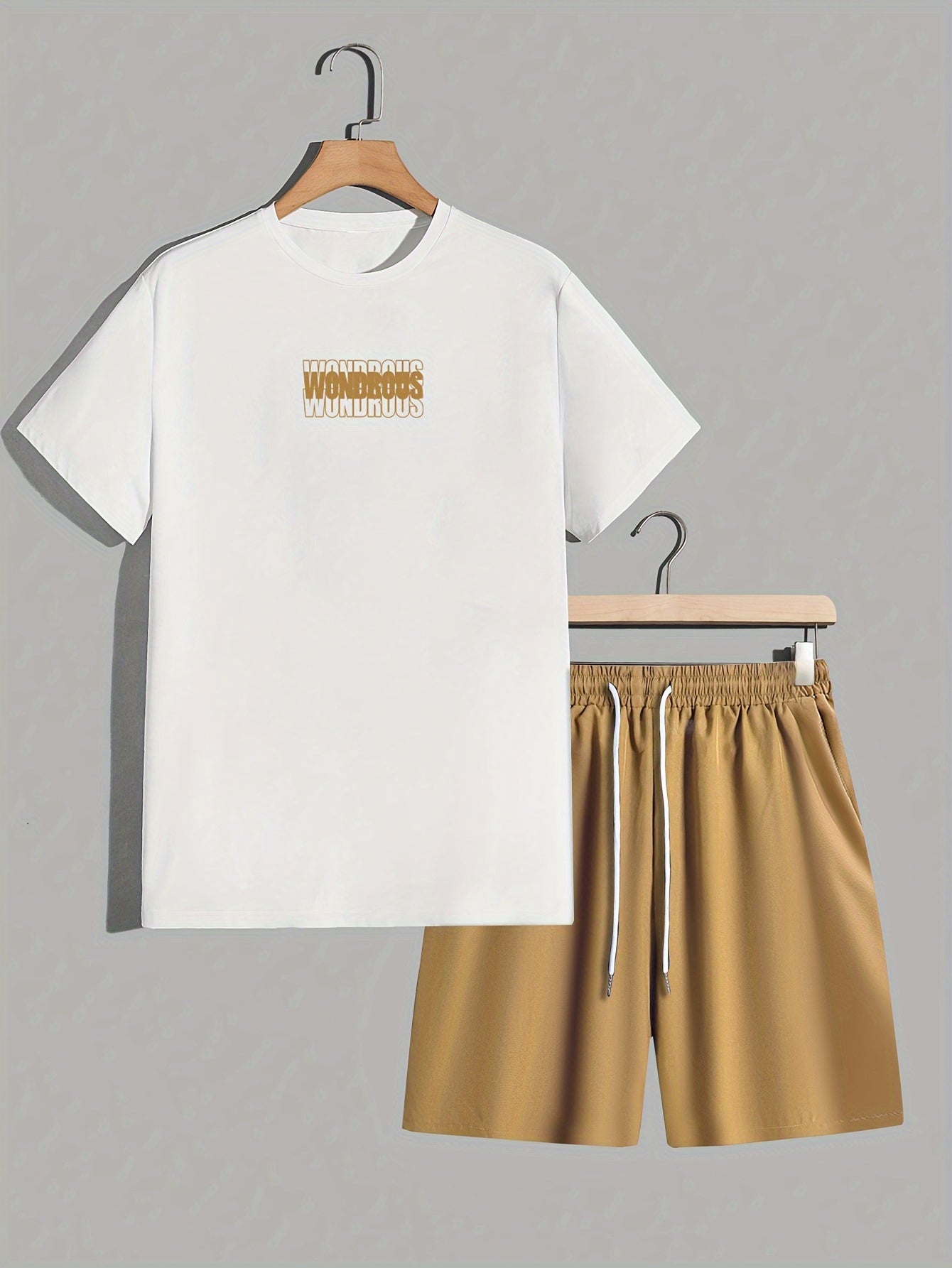 Herren Streetwear Set mit Grafik-T-Shirt und Shorts – Urbaner Look, Trendiger Style