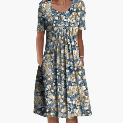 Damen Sommerkleid mit Blumenmuster – Bequeme Freizeitkleidung im eleganten Stil
