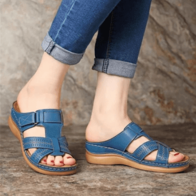 Damen Komfort Slip-On Sandalen – Bequeme Keilsandalen für Alltag & Freizeit