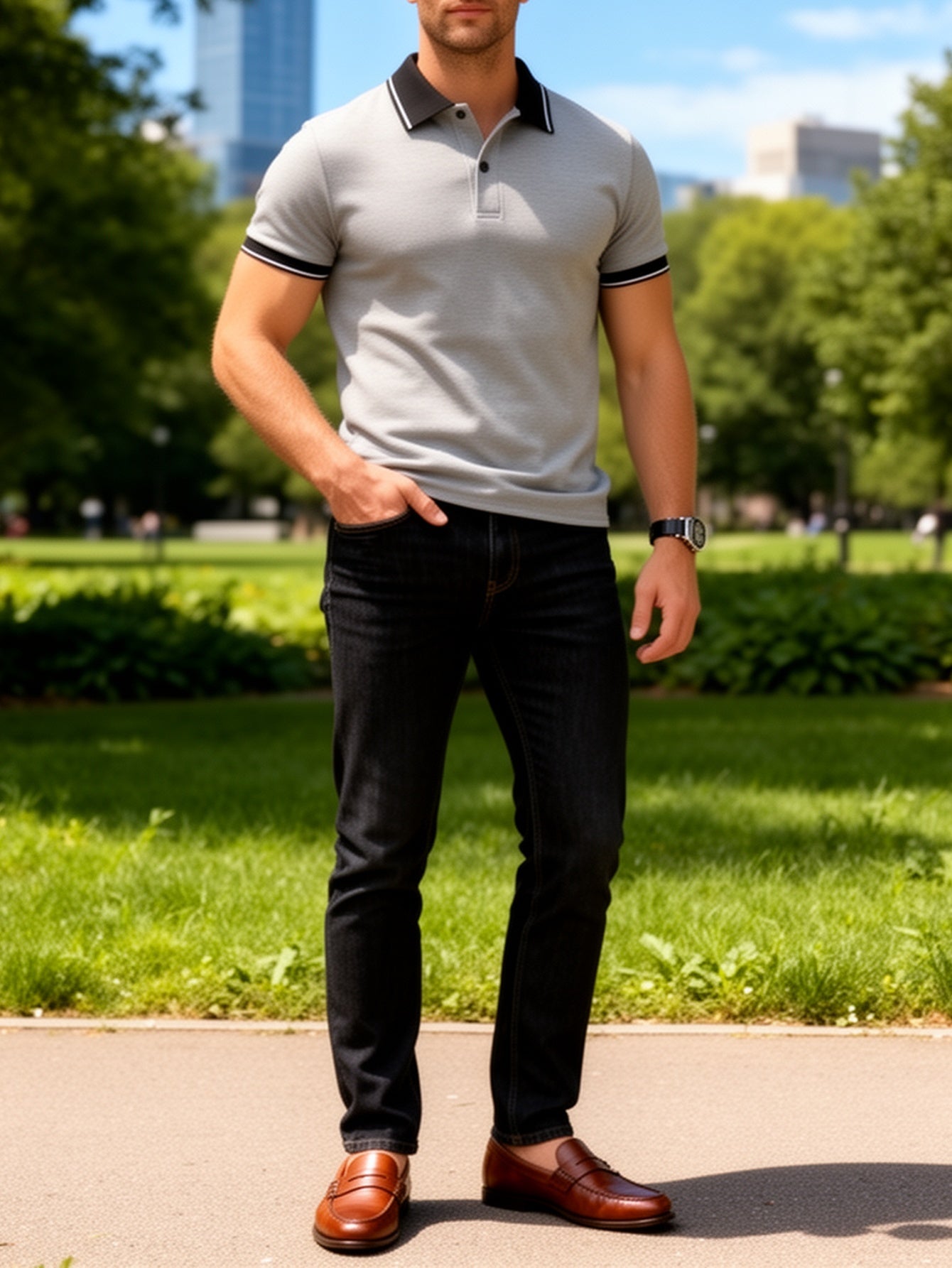 Herren Poloshirt Modern Casual – Stilvolles Freizeitshirt für Alltag und Büro