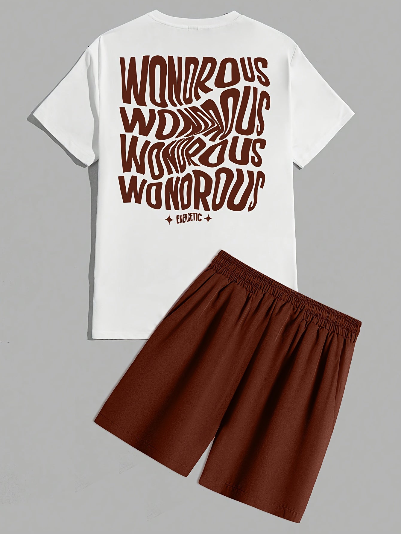 Herren Streetwear Set mit Grafik-T-Shirt und Shorts – Urbaner Look, Trendiger Style