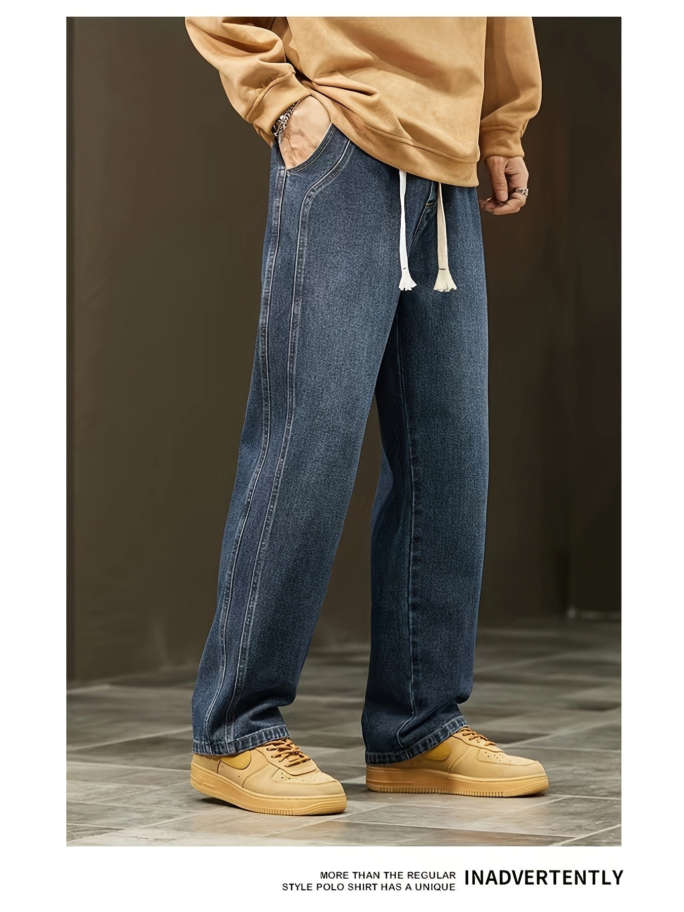 Herren Baggy Jeans im Urban Streetwear Stil – Weite Passform für Freizeit & Alltag