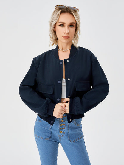 Nicole – Leichte Damenbomberjacke im Cropped-Design