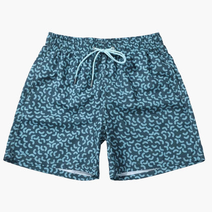 Herren Badeshorts mit modernem Muster – Sportliche Schwimmshorts für Strand und Pool