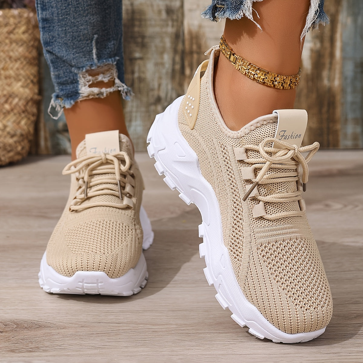 Damen Sneaker Atmungsaktiv Sportlich Freizeit Laufschuhe