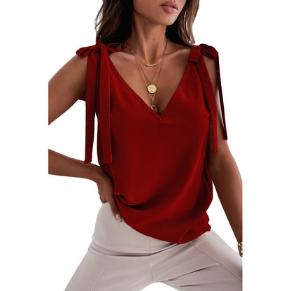 Megan – Ärmelloses Sommer-Top mit Schleife