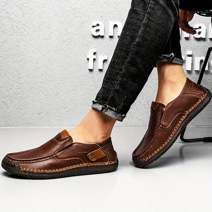 Herren Mokassin-Slipper – Bequeme Vintage-Slipper für Alltag und Freizeit