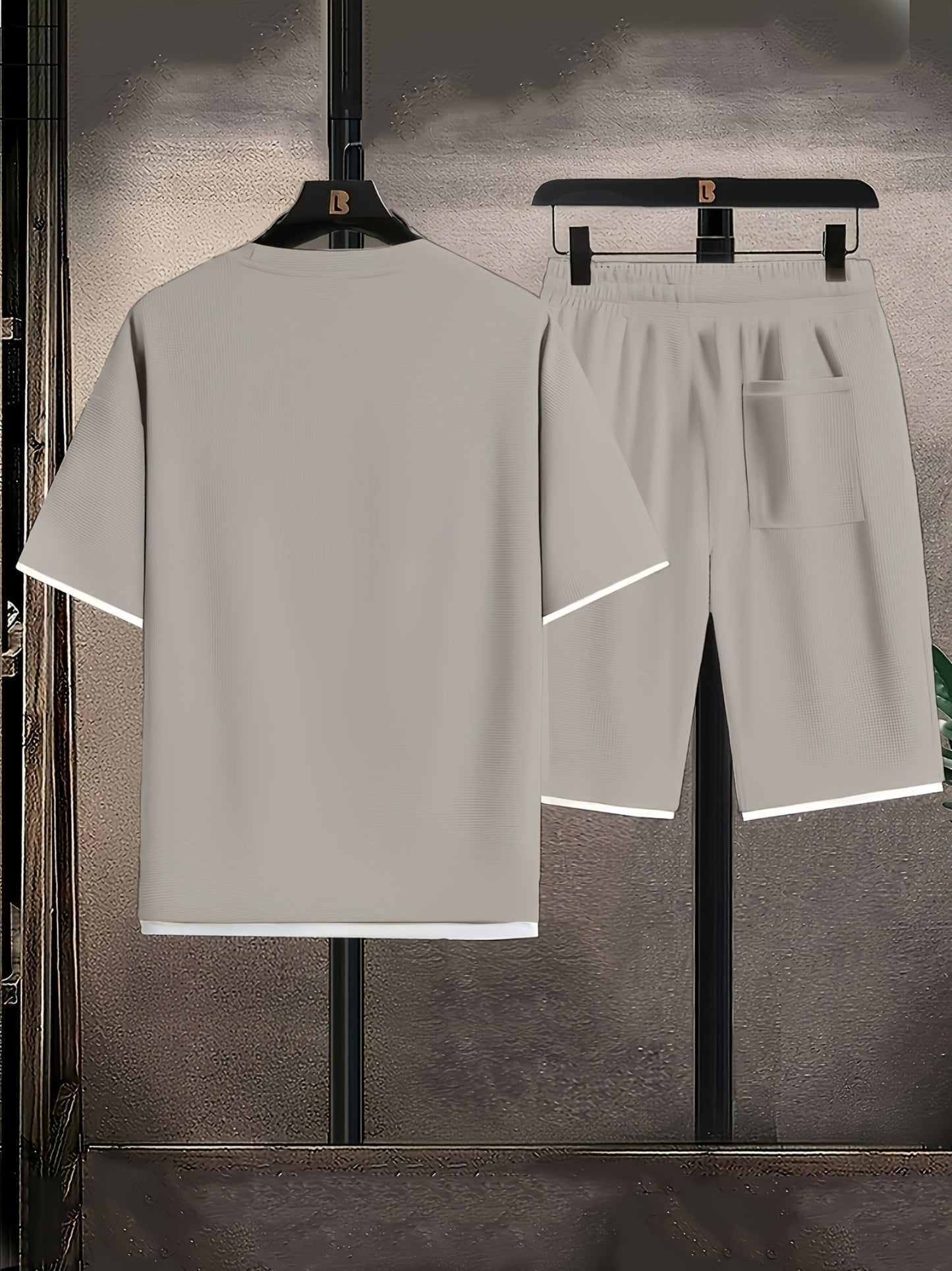 Herren Sommer Freizeitset – Sportlicher Kurzarm-Anzug mit Shorts für Alltag & Freizeit