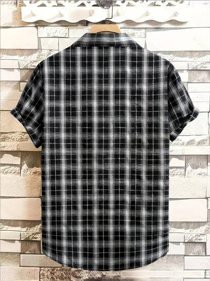 Herren Kurzarm Freizeithemd im Karo-Look – Lässiger Sommerstil für Alltag und Urlaub