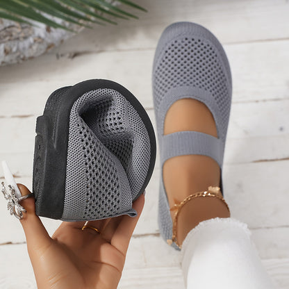Damen Mary Jane Lauf- und Freizeitschuhe mit Belüftung und bequemer Passform