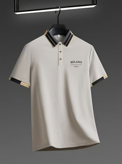Herren Polohemd Milano Italia – Elegantes Freizeit Poloshirt mit modernem Kragen-Design