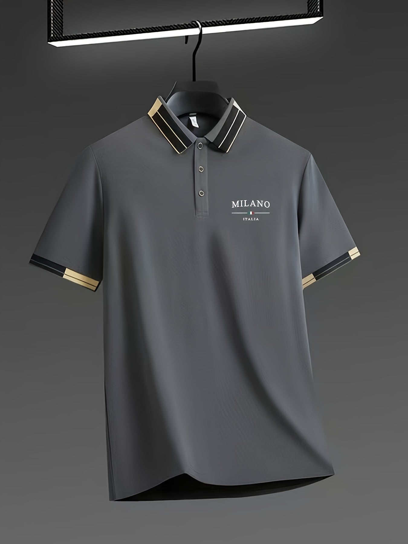 Herren Polohemd Milano Italia – Elegantes Freizeit Poloshirt mit modernem Kragen-Design