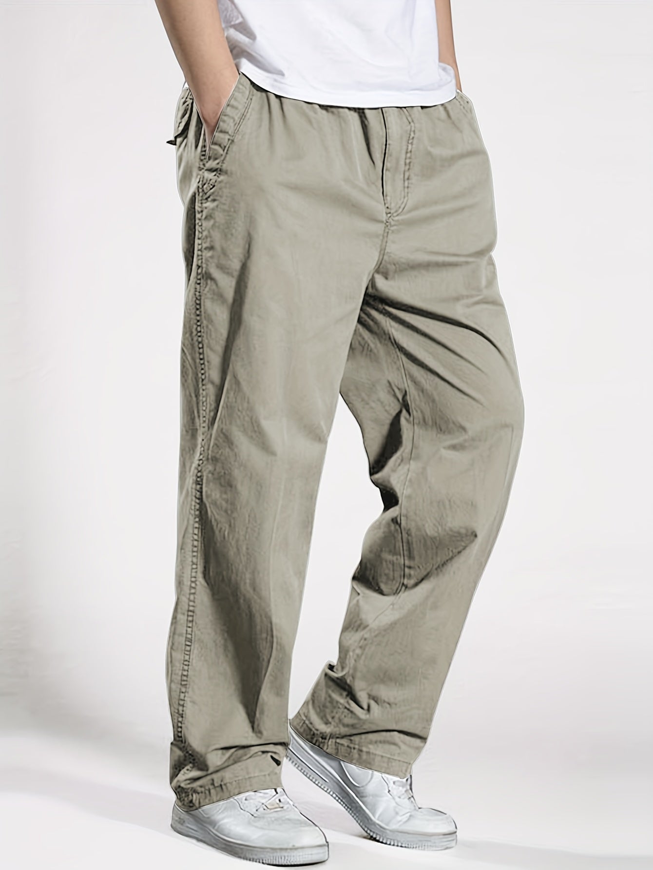 Herren Freizeithose mit Kordelzug – Bequeme Weite Hose für Alltag & Sport
