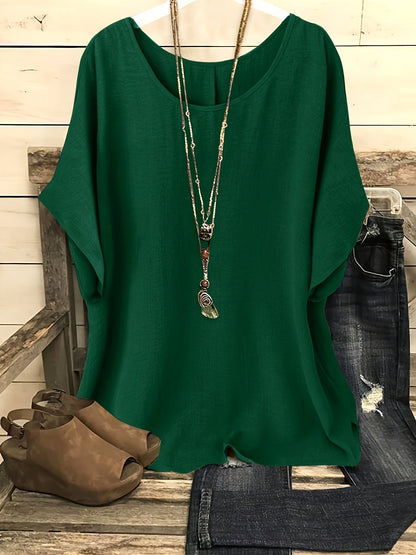 Damen Oversize Casual Tunika Shirt für Freizeit und Alltag