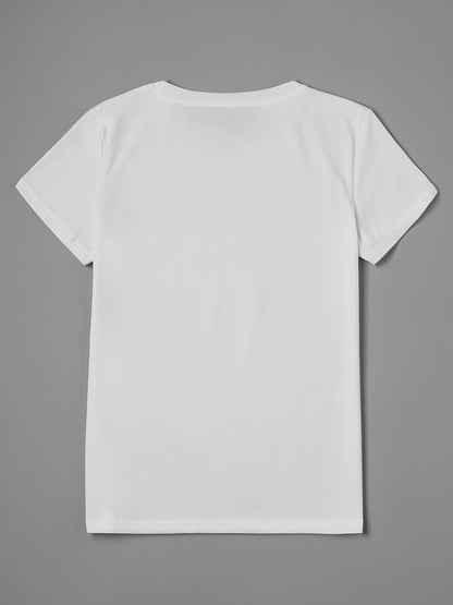 Damen T-Shirt mit Blumenprint – Modisches Freizeitshirt mit Mohnblumen Design