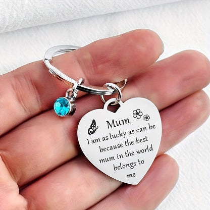Damen Schlüsselanhänger Herz – Muttertagsgeschenk mit Gravur für die beste Mama – Emotionales Accessoire zum Muttertag