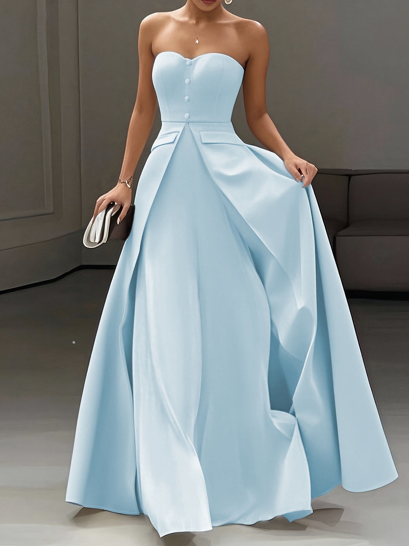 Damen Abendkleid Elegant Bandeau Stil für festliche Anlässe und Gala