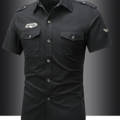 Herren Utility Hemd im Military Style – Kurzarm, Freizeit, Outdoor
