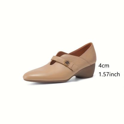 Damen Vintage Mary-Jane Pumps mit Blockabsatz – Elegante Alltags- und Festschuhe