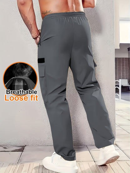 Herren Cargo Hose Locker Schnitt Atmungsaktiv Freizeit Urban Style