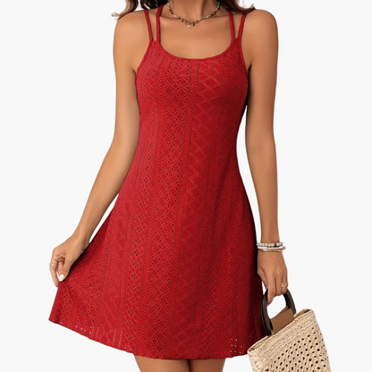 Damen Sommer Strandkleid Elegant A-Linie mit Doppelträgern – Perfekt für Freizeit und Urlaub