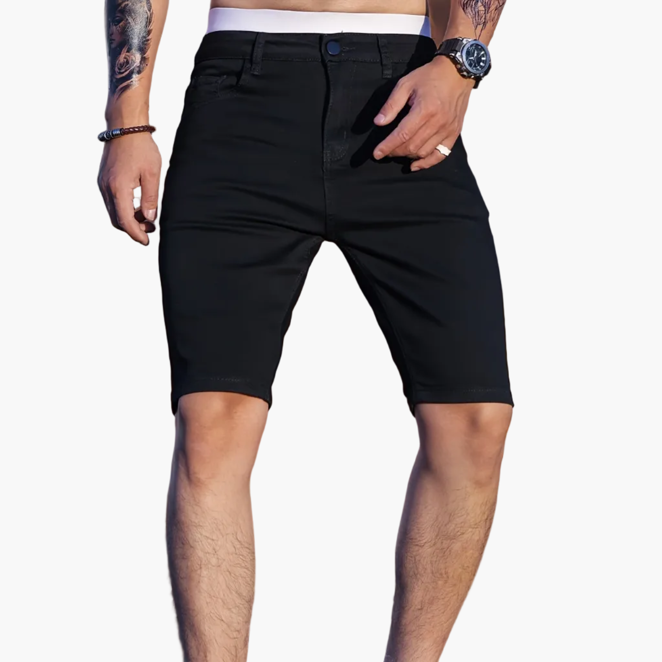 Herren Jeans Shorts im Skinny Fit – Modischer Freizeit-Basic für den Sommer