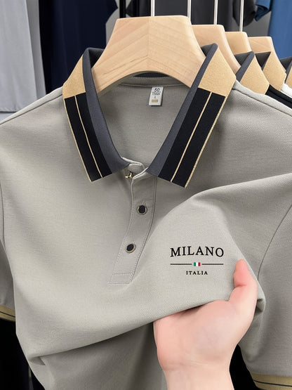 Herren Polohemd Milano Italia – Elegantes Freizeit Poloshirt mit modernem Kragen-Design