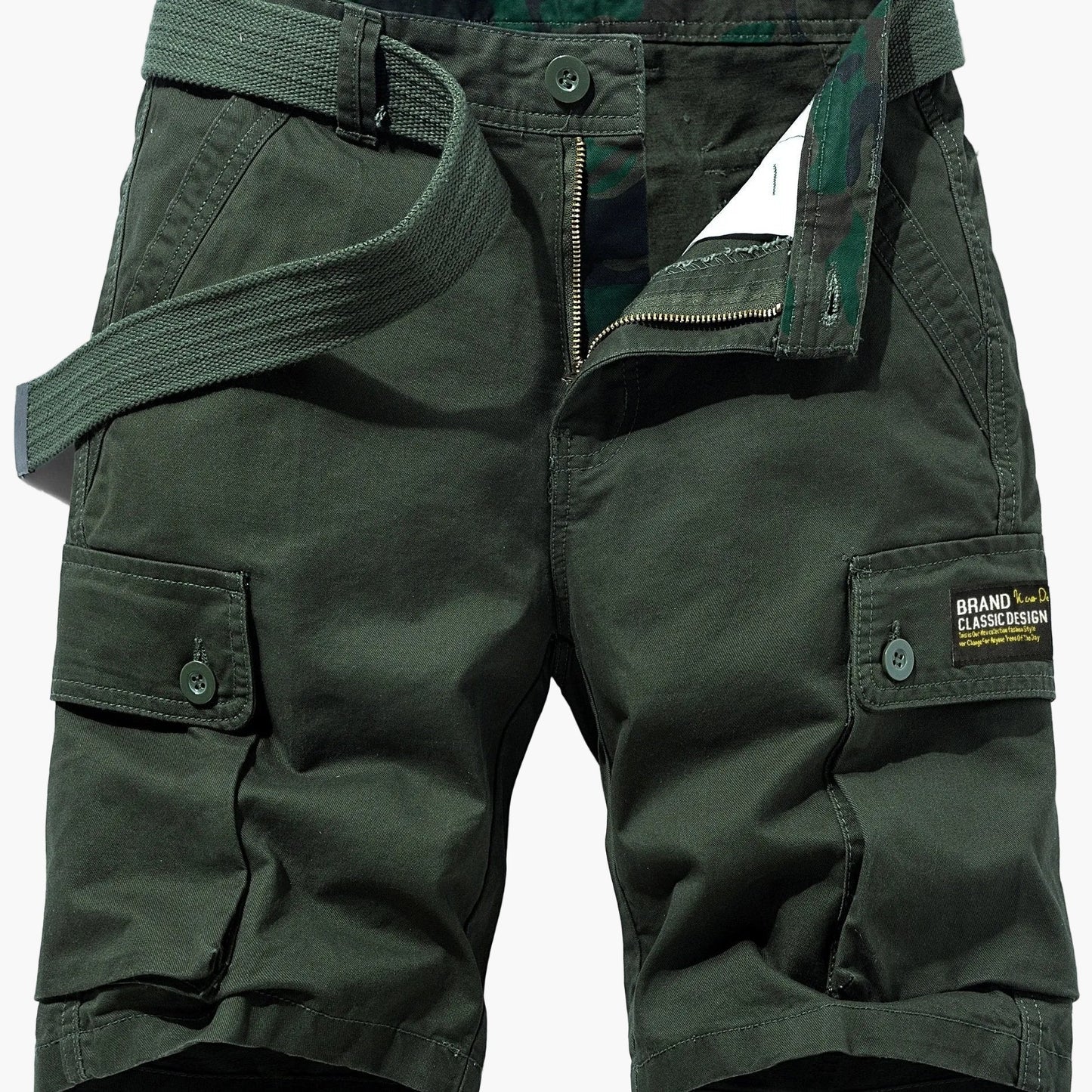 Herren Cargo Shorts Freizeit Klassisch mit Gürtel und Taschen