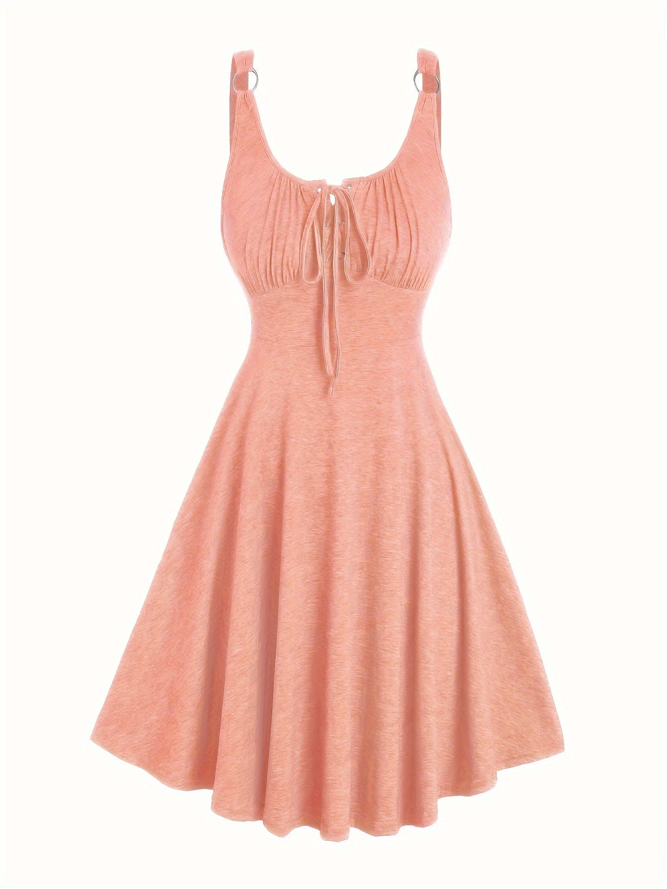 Damen Skaterkleid im Freizeitstil mit Schnürung und Schwingrock – Ideal für Alltag und Sommer