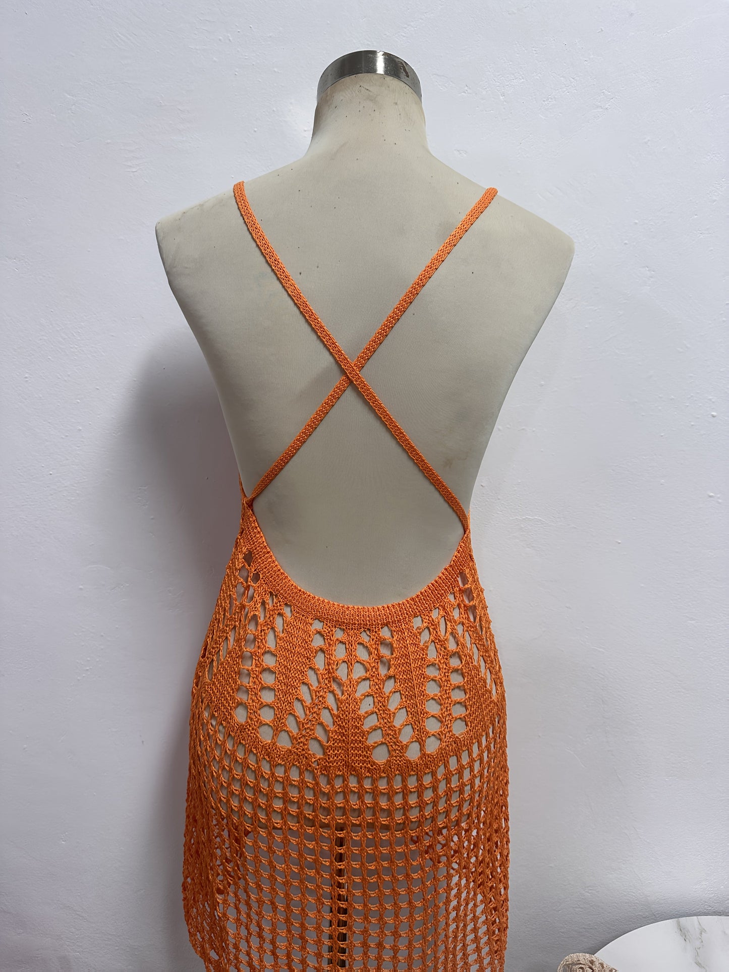 Damen Häkel-Strandkleid Bikini Cover-Up – Boho Stil für Strand und Pool