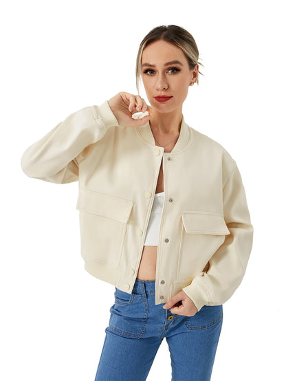 Nicole – Leichte Damenbomberjacke im Cropped-Design