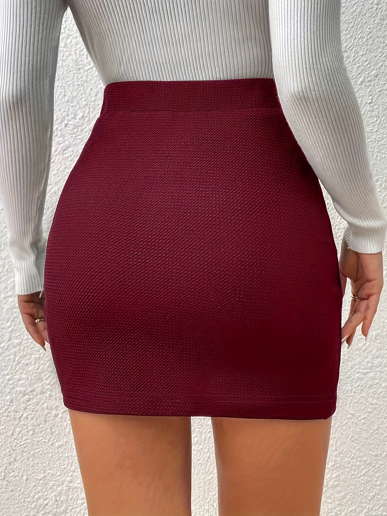 Damen Eleganter Minirock mit Wickeloptik – Perfekt für Alltag & Ausgehen