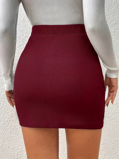 Damen Eleganter Minirock mit Wickeloptik – Perfekt für Alltag & Ausgehen