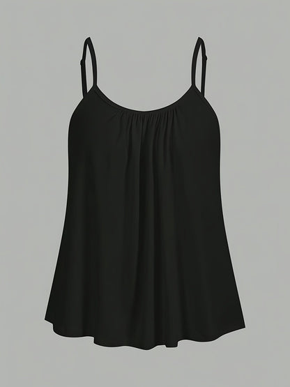 Damen Spaghettiträger Top Set – Locker geschnittene, elegante Basics für Alltag & Freizeit