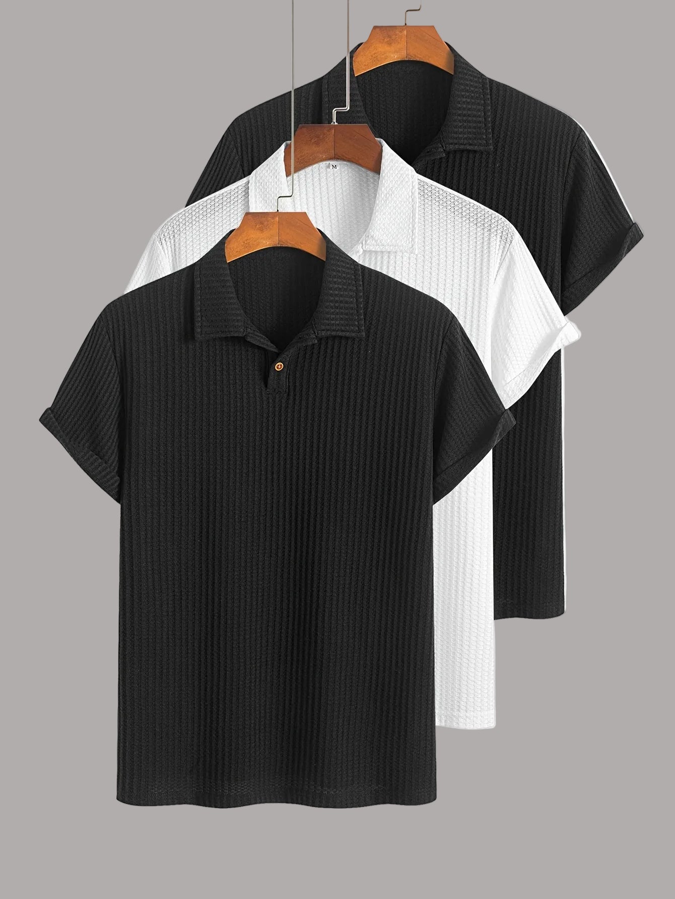 Herren Poloshirt 3er-Pack – Kurzarm, Strukturierter Look, Modern & Vielseitig für Alltag und Freizeit