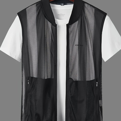 Herren Weste mit Reißverschluss und sportlichem Design – Ideal für Freizeit und Outdoor