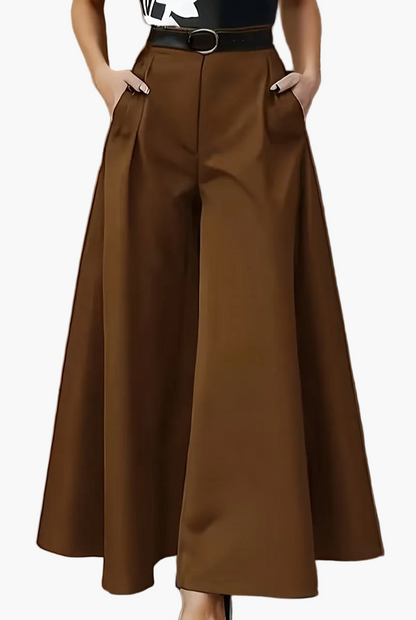 Damen Weite Palazzo-Hose Elegant Modern Business Look