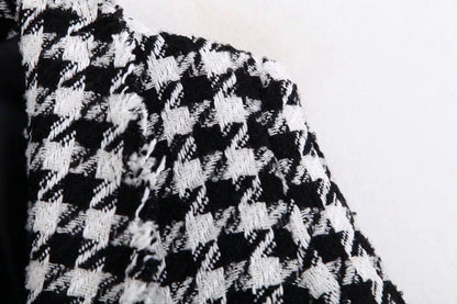 Audrey – Retro Damenjacke aus dickem Hahnentritt-Karo