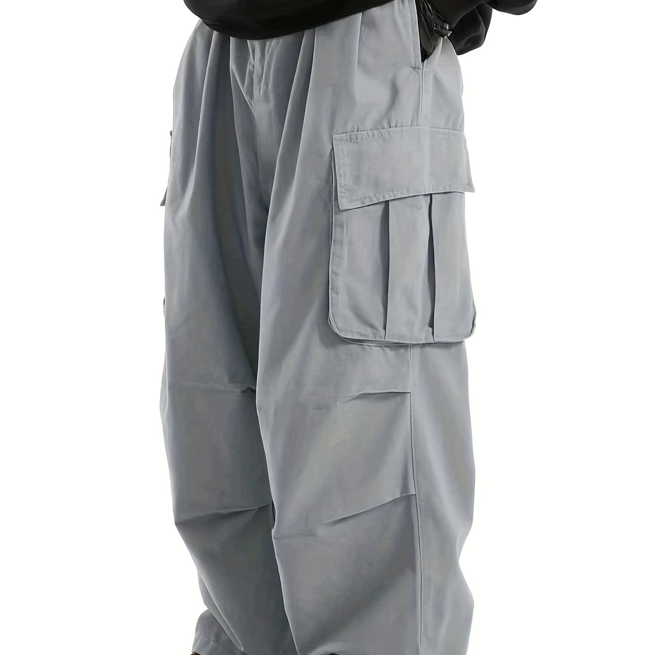Herren Baggy Cargo Hosen Streetwear mit weitem Bein und großen Taschen