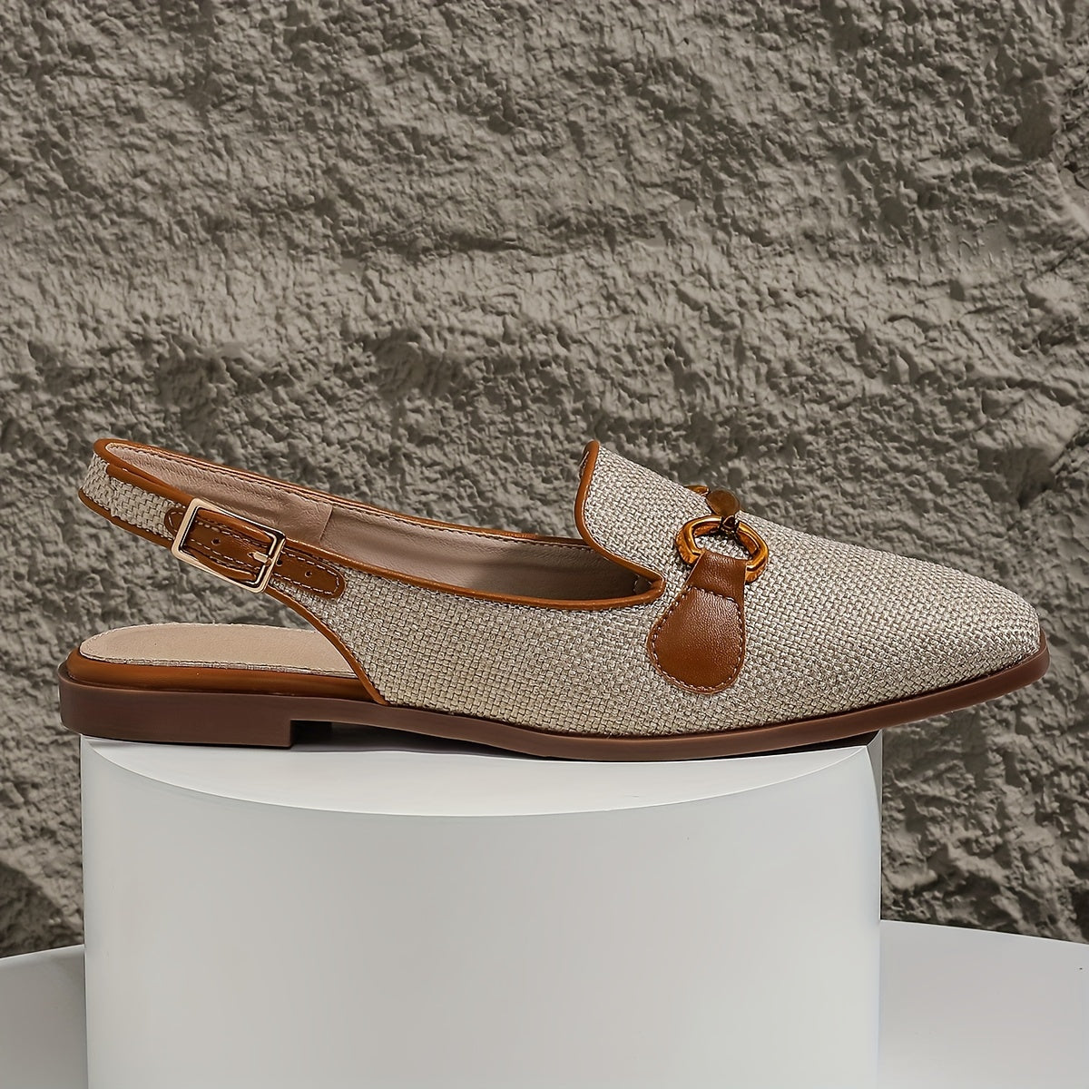 Damen-Slingback-Loafer im eleganten Casual-Stil – Bequeme Sommerschuhe mit Schnalle