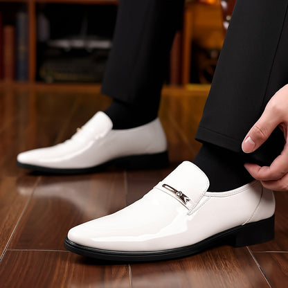 Herren Elegante Lackleder Business Slipper – Klassische Loafer für Büro und festliche Anlässe