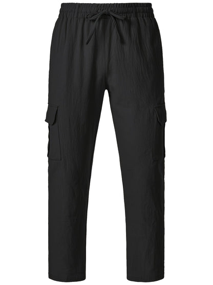 Herren Cargo-Loungehose mit weitem Schnitt und Kordelzug – Entspannte Freizeithose für Outdoor & Alltag