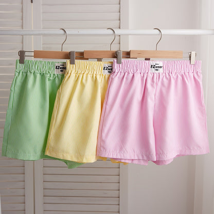 Damen Pyjama Shorts Set – Gestreifte lockere Homewear, bequem & stilvoll